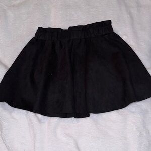 Black Elastic Waist Skirt
